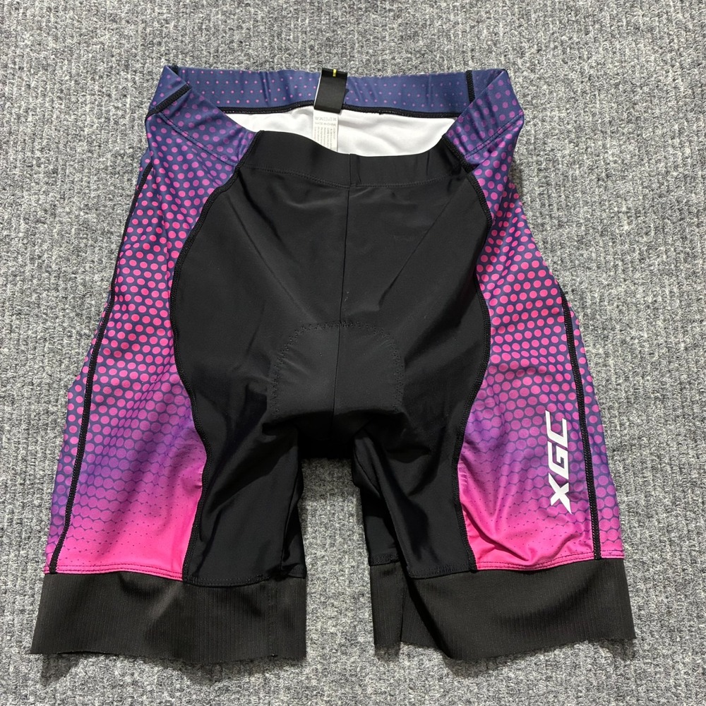 XGC Mens Cycling Shorts Size Medium‎ Black Purple Padded Riding Bike Wear